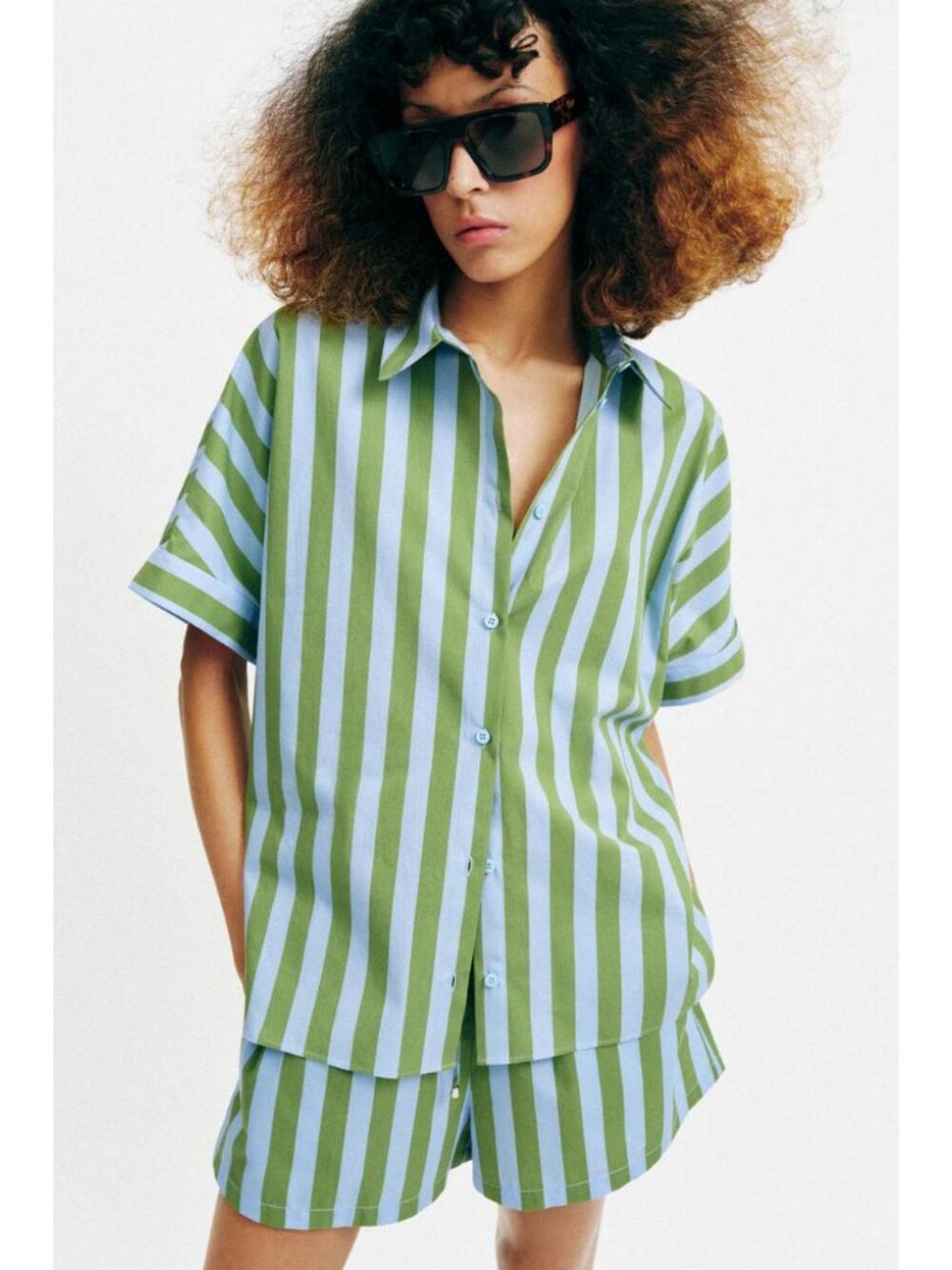 ZARA OVERSIZED STRIPED SHIRT - Picture 3 of 11